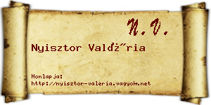 Nyisztor Valéria névjegykártya