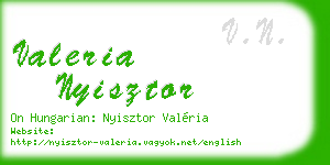valeria nyisztor business card
